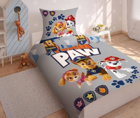 Nickelodeon Paw Patrol Kokvilnas gultas veļas komplekts no 2 daļām 140x200