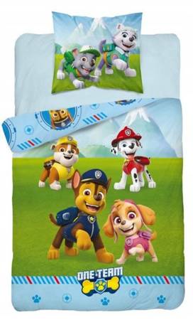 Nickelodeon Paw Patrol Kokvilnas gultas veļas komplekts no 2 daļām 140x200