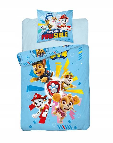 Nickelodeon Paw Patrol Kokvilnas gultas veļas komplekts no 2 daļām 140x200