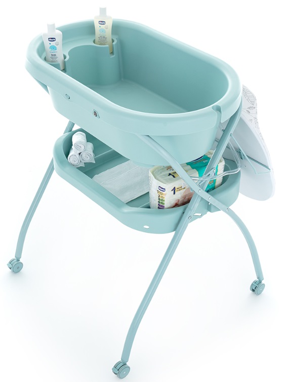 Pārtinamais galds ar vanniņu Petite&Mars Spa 3in1 Blue