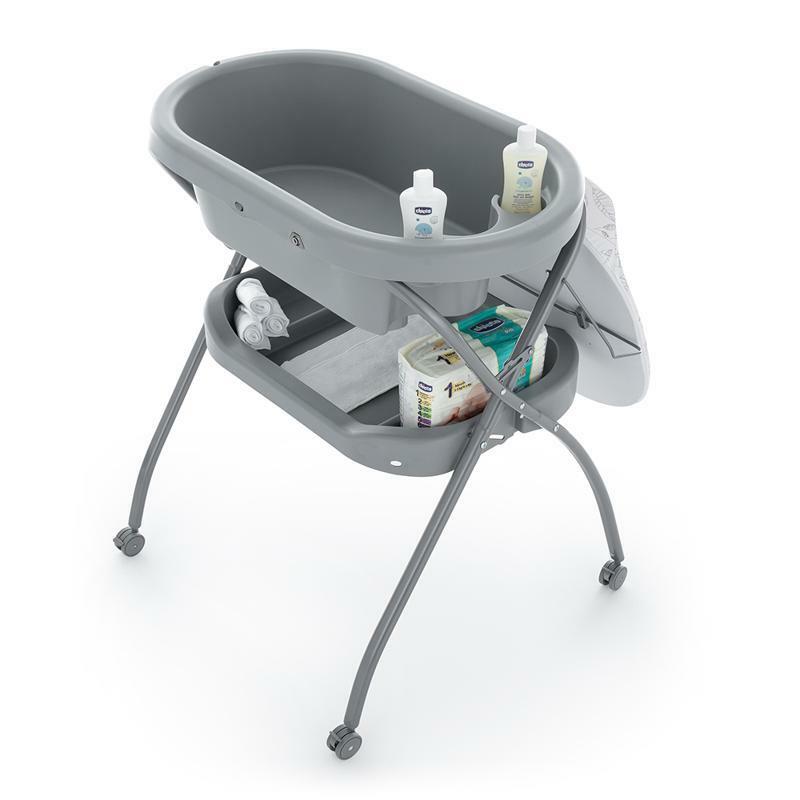 Pārtinamais galds ar vanniņu Petite&Mars Spa 3in1 Grey