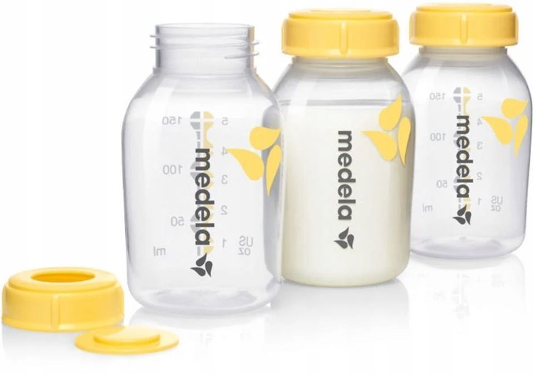 Piena uzglabāšanas pudele Medela Food Bottle Set 3x150ml