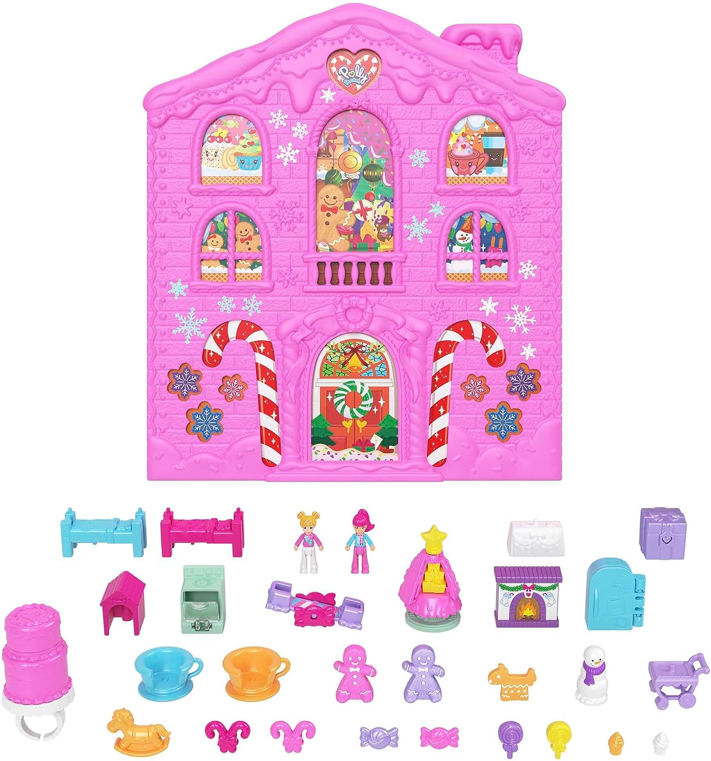 Polly Pocket Advent Calendar Gingerbread House + 25 surprises HKW16 Adventes Kalendārs + Lelle