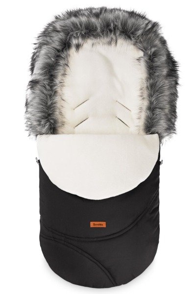 Sensillo Eskimo Polar Black Bērnu ratu guļammaiss 100x46