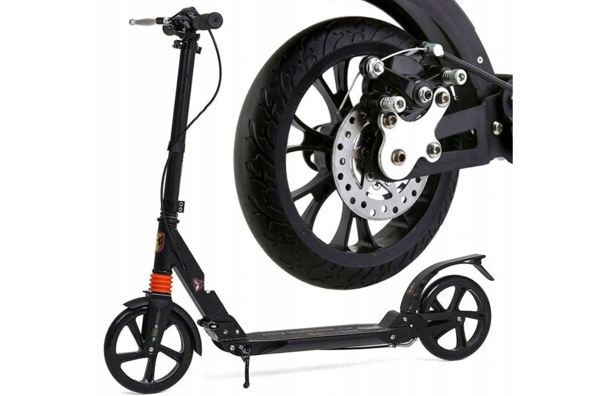 Самокат с дисковыми тормозами Scooter Urban Black