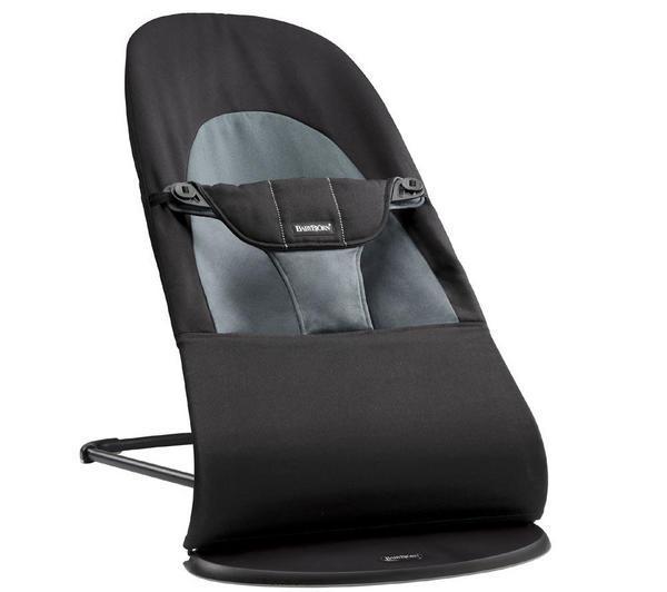 Šūpuļkrēsliņš BabyBjorn Bouncer Balance Soft Cotton black/grey 005022