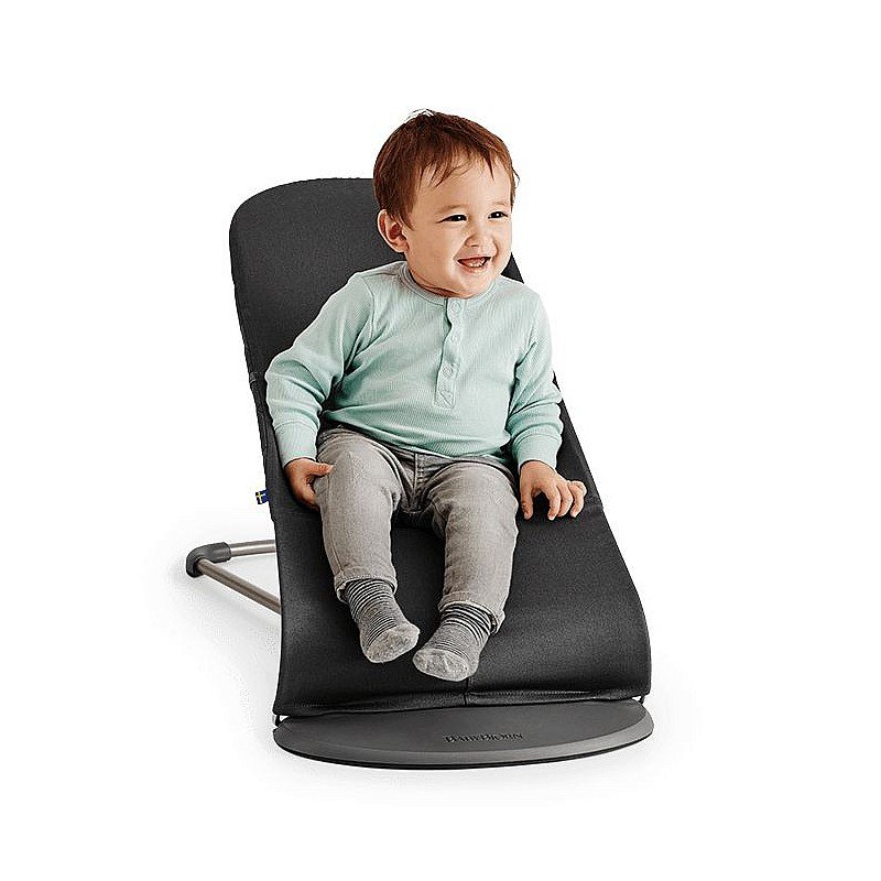 Шезлонг BabyBjorn Bouncer Bliss Anthracite Petal quilt 006126