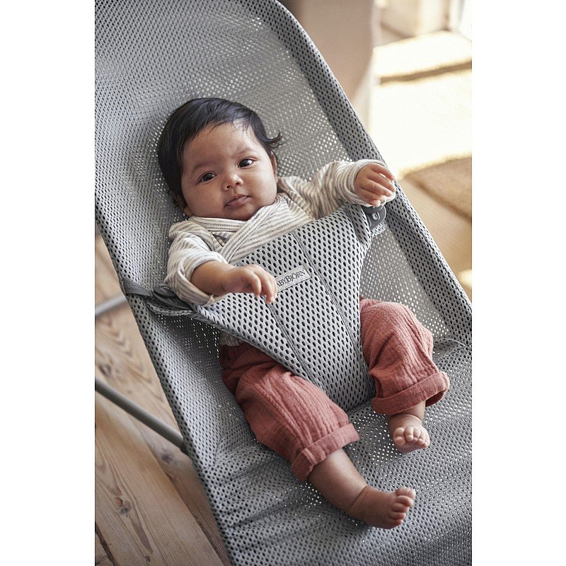 Šūpuļkrēsliņš BabyBjorn Bouncer Bliss Charcoal grey 3D Jersey 006076