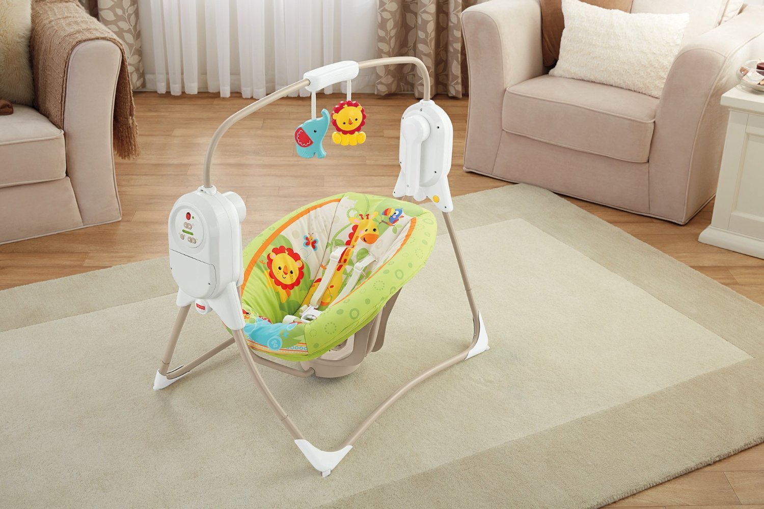 Šūpuļkrēsliņš Fisher Price Mini Cradle Swing-Smart Tech. RF BFH05