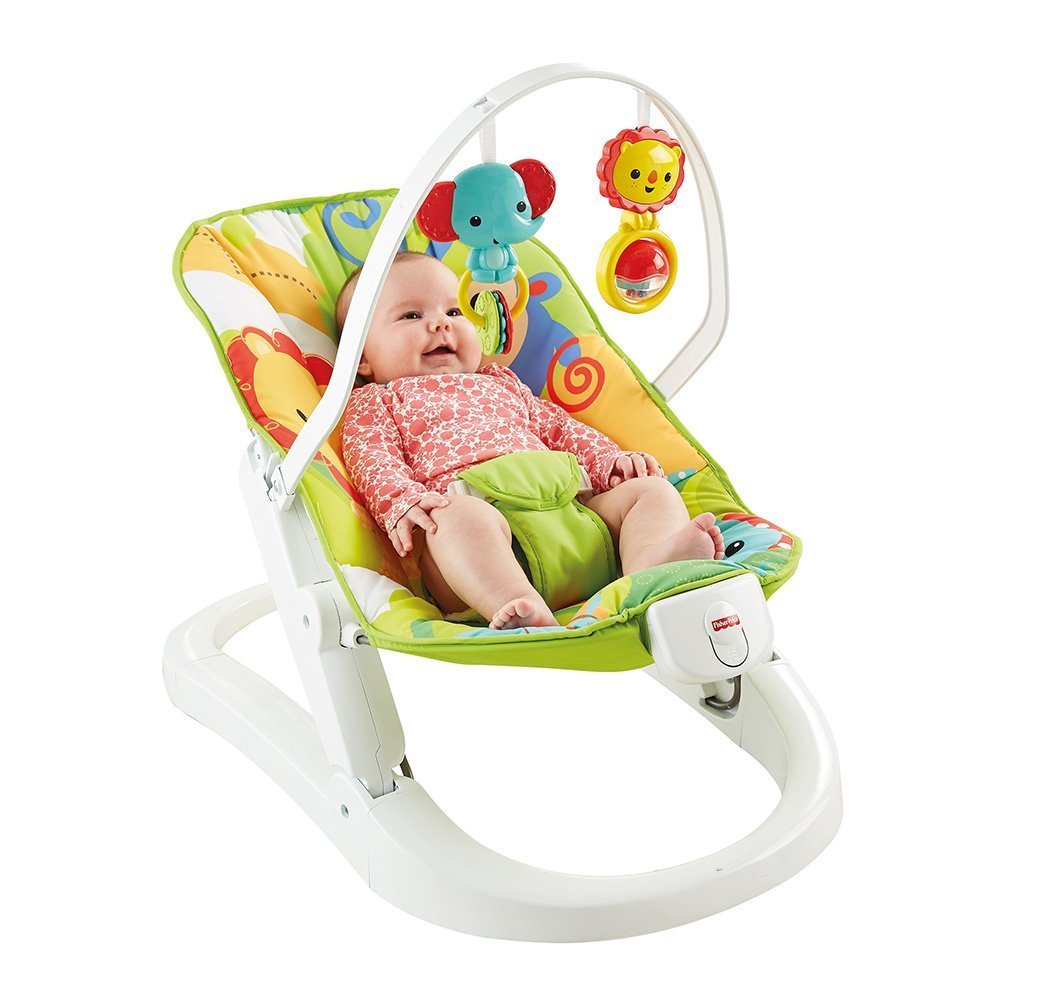 Šūpuļkrēsliņš Fisher Price Rainforest Friends Fun 'n Fold Bouncer CMR20