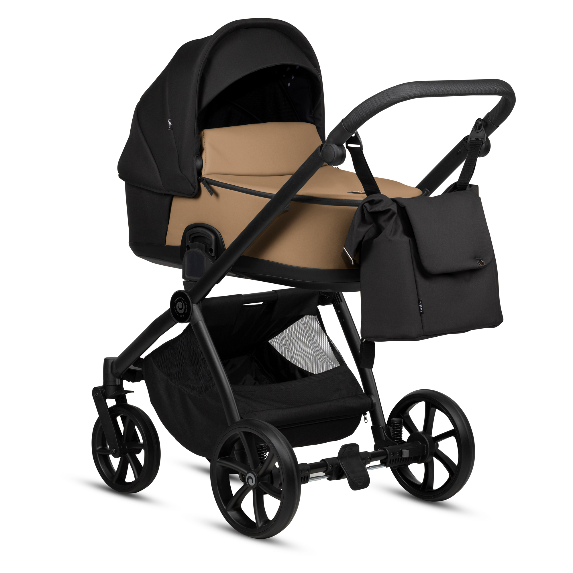Tutis Mio 3 + LEATHER Beige 180 Детская коляска 3в1