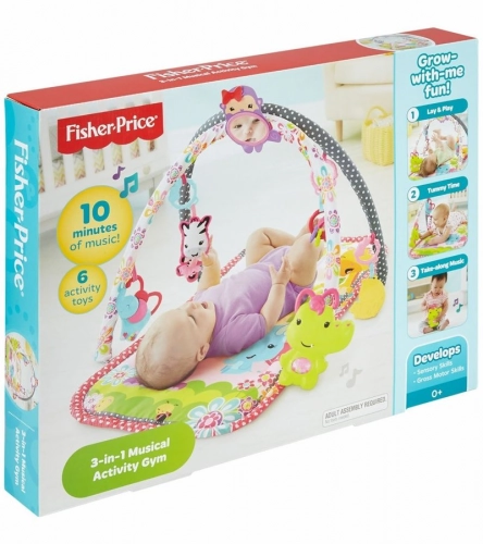 Развивающий коврик Fisher Price Pink OOP Gym DFP64