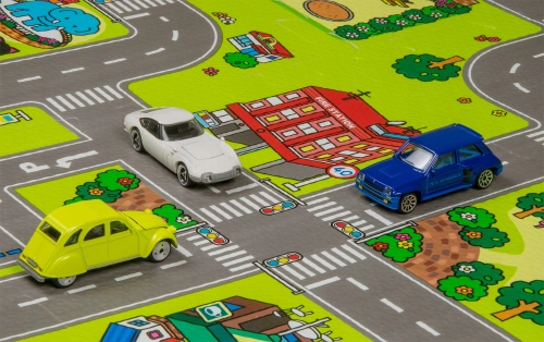 Aktivitātes paklājs Puzzle Smily Play Street
