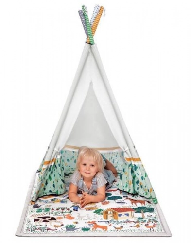 Развивающий коврик-палатка Kinderkraft Little Gardener 3in1 Educational Mat