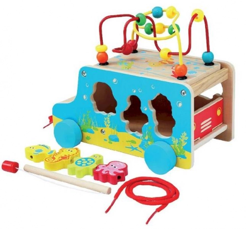 Attīstošā rotaļlieta mašīna-sortieris Smilly Play Auto 4in1