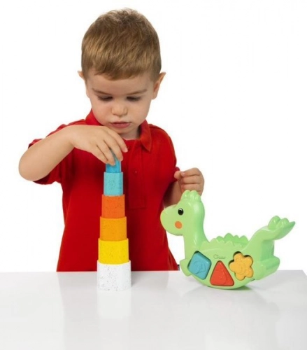 Attīstošā rotaļlieta-sortieris Balansējošs dinozaurs 2in1 Chicco Eco+ Dino