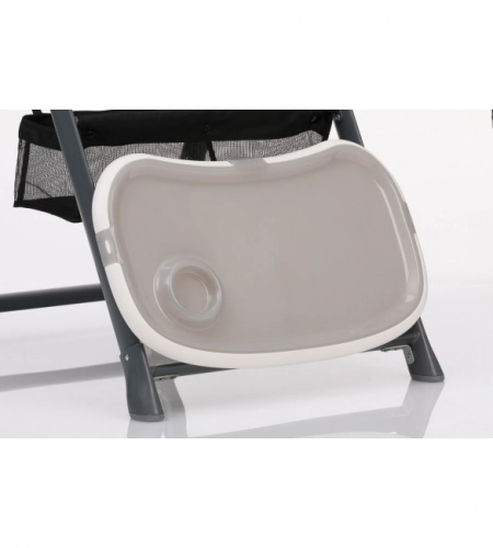 Baby Design PENNE Grey Barošanas krēsls ar mīksto ieliktni un gulāmpozīciju
