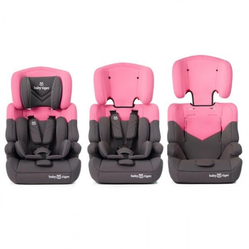 Baby Tiger Mali Grey pink Bērnu autosēdeklis 9-36 kg