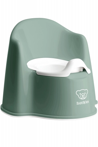 BABYBJORN POTTY CHAIR Bērnu podiņš-krēsls Deep green/ white 055268
