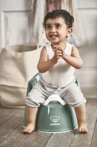 BABYBJORN POTTY CHAIR Bērnu podiņš-krēsls Deep green/ white 055268