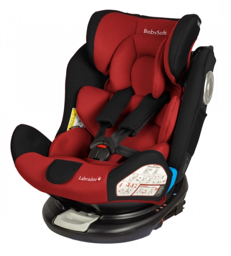 BabySafe Labrador Red black Bērnu autosēdeklis 0-36 kg