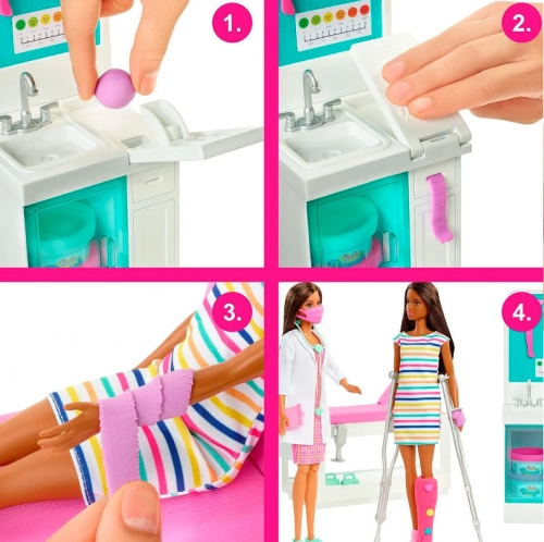 Barbie Career Doll Asst. Fast Cast Clinic Lelle GTN61