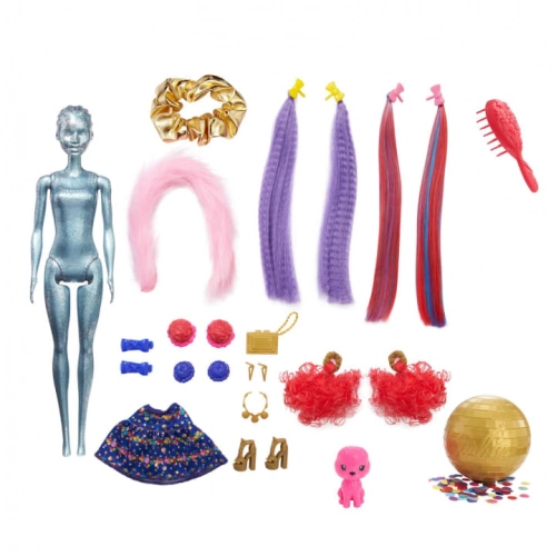Barbie Color Reveal Hair Feature Playset lelle HBG38-1