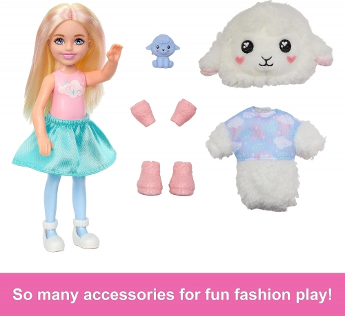 Barbie Cutie Reveal Cosy Cute Tees Series Chelsea Lamb HKR18 Kукла