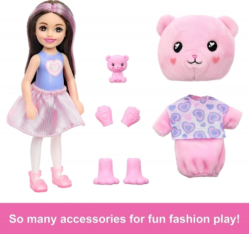 Barbie Cutie Reveal Cosy Cute Tees Series Chelsea Teddy HKR19 Kукла