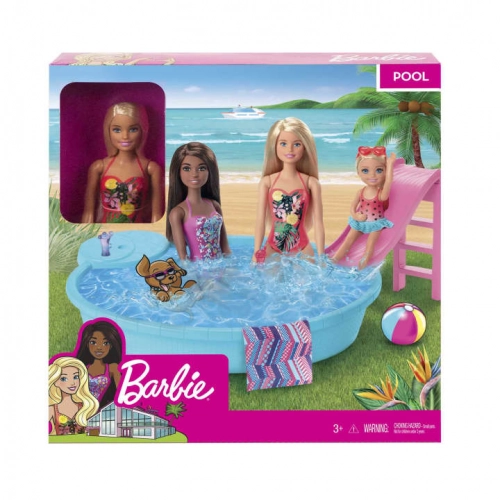 Barbie Pool with Doll кукла и бассейн GHL91