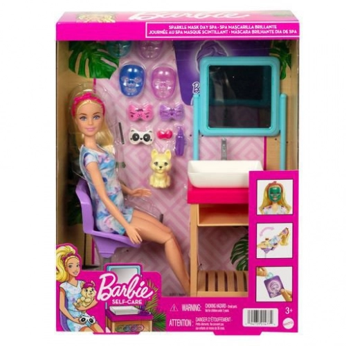 Barbie Sparkle Mask Spa Day Playset Spa salons HCM82