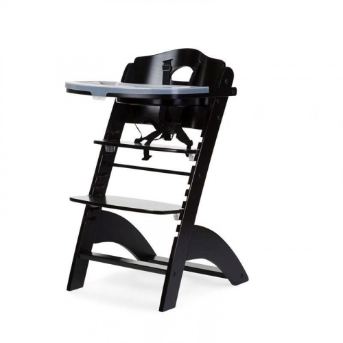 Barošanas krēsls CHILDHOME Lambda 2 Baby Grow Chair black + Tray Cover