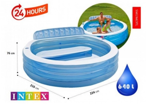 Baseins bērniem piepūšamais ar soliņu Intex 57190