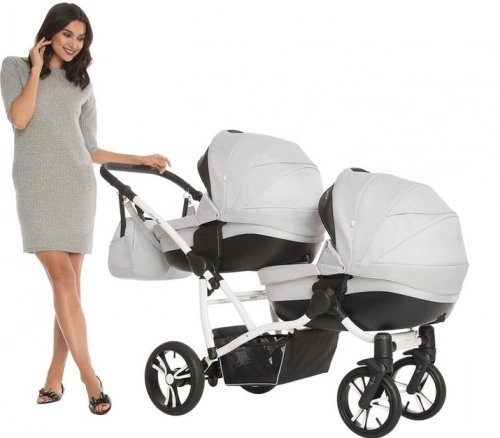 Bebetto 42 For2 grey LJ 195 Детская коляска 2в1