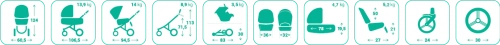 Bebetto Bresso Grey 26 Bērnu rati 2in1