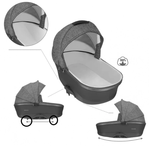 Bebetto Bresso Grey 22 Bērnu rati 2in1