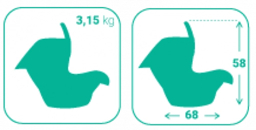 Bebetto Kite black Bērnu autosēdeklis 0-13 kg