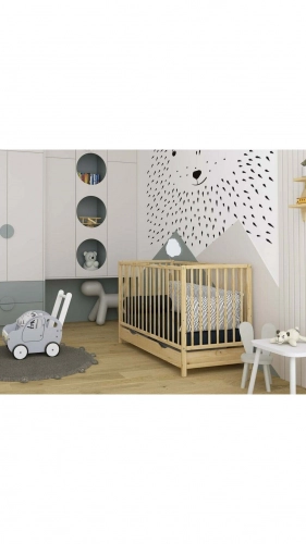 Детская кроватка с ящиком Bobas Magda natural 120x60 cm