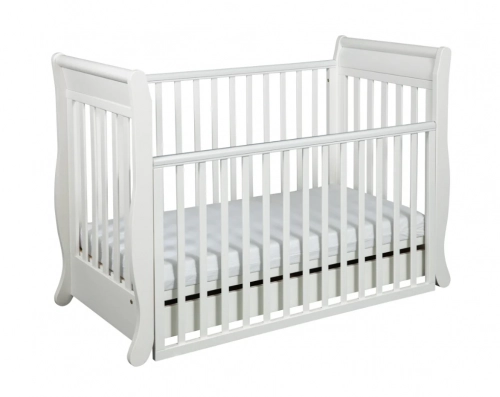 Детская кроватка с ящиком и опускающейся боковиной TROLL Romantica White COT-RM0127-WH