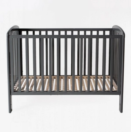 Детская кроватка с опускающейся боковиной TROLL Basic Lux HM Seal grey COT-S0183-SG