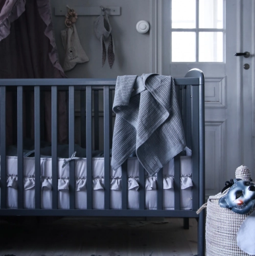 Детская кроватка с опускающейся боковиной TROLL Basic Lux HM Seal grey COT-S0183-SG
