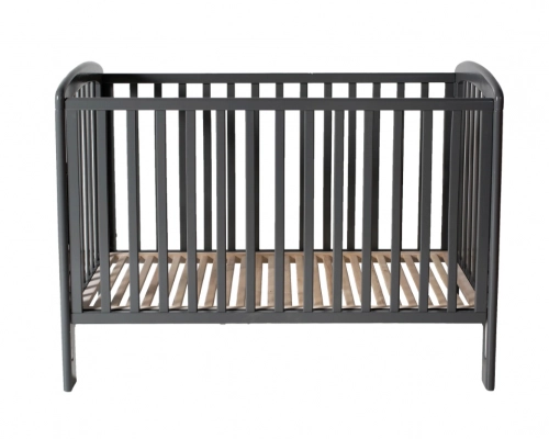 Детская кроватка с опускающейся боковиной TROLL Basic Lux HM Seal grey COT-S0183-SG