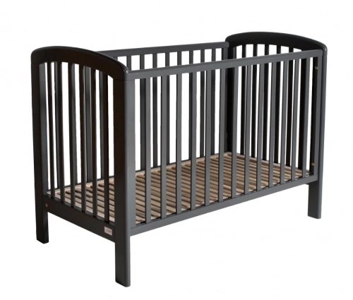 Детская кроватка с опускающейся боковиной TROLL Basic Lux HM Seal grey COT-S0183-SG