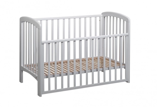 Детская кроватка с опускающейся боковиной TROLL Basic Lux HM White COT-S0183-WH