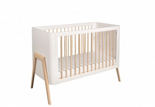 Детская кроватка со снимающийся боковиной TROLL Torsten White/wax COT-TR0596-WH/WAX