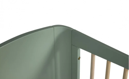 Bērnu gulta ar noņemamu sānu TROLL COT WAVE Green/Natural