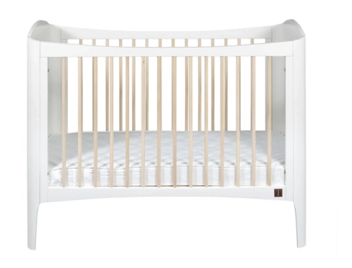 Детская кроватка со снимающийся боковиной TROLL COT WAVE White/wax