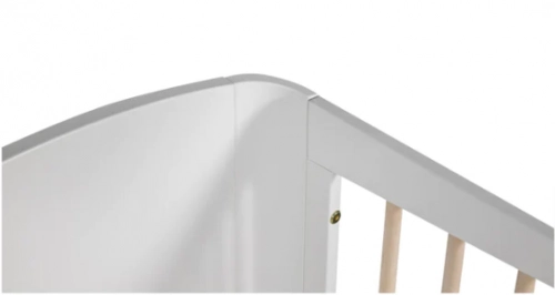 Детская кроватка со снимающийся боковиной TROLL COT WAVE White/wax