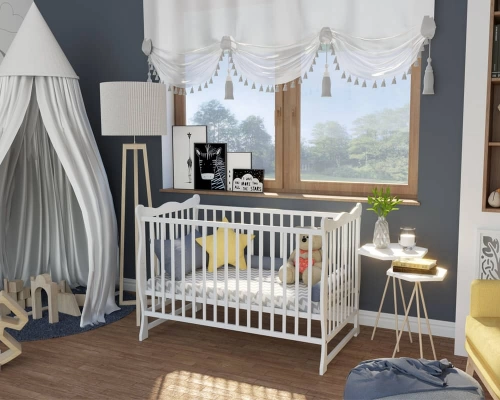 Детская кроватка Bobas Julia White 120x60 см