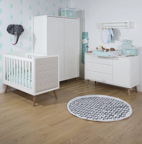 Bērnu gulta 60x120 cm Childhome Retro Rio White